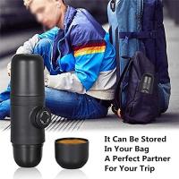 Cafetera espresso manual portátil-Cafetera espresso Manual de 8 barras de presión, tamaño compacto para viajar/camping - Manómetro y Cuchillo incluidos-Maple inoxidable - Compatible con cápsulas reutilizables - details 1