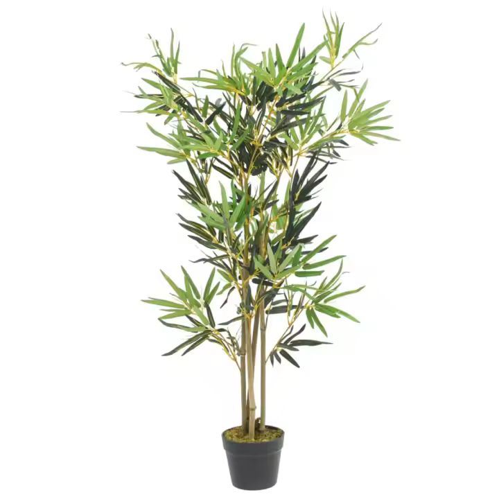 Árbol de Bambú artificial con 552 Hojas Verdes 120 cm - 1