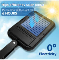 Luz Solar De Calle 100/200 LED IP65 Impermeable Con Sensor De Movimiento Y Control Remoto Para Jardín Y Patio Luz Exterior Solar Contemporánea - details 5