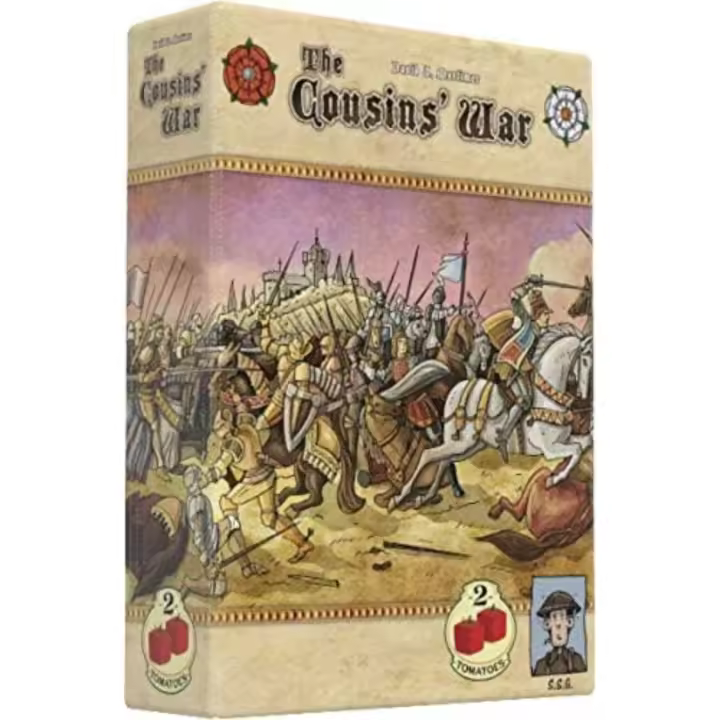 2Tomatoes Games |The Cousin´s War-La Guerra de los Primos | Juego de Mesa Estratégico | Conquista al Rival | Sumérgete en Guerras de las Dos Rosas | 1-2 Jugadores | Español | Temática Bélico Histórico - 1