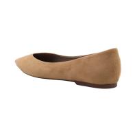 Zapatos Salón Pasarela Planos Con Puntera De Punta Para Mujer Color Camel Beige - details 3