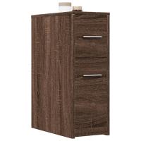 vidaXL Armario de baño estrecho con ruedas madera en color Roble ahumado/Marrón roble/Negro y más | almacenamiento funcional diseño moderno para baño dormitorio sala - details 1