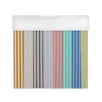 LILI HOME Cortinas de Tiras de Goma – 90 cm x 205 cm Modelos Disponibles: Tiras Redondas (Ø 1 cm) y Tiras Planas (3 cm de ancho). Las tiras están firmemente sujetas con una barra metálica súper resistente, garantizando estabilidad incluso en condiciones - details 1