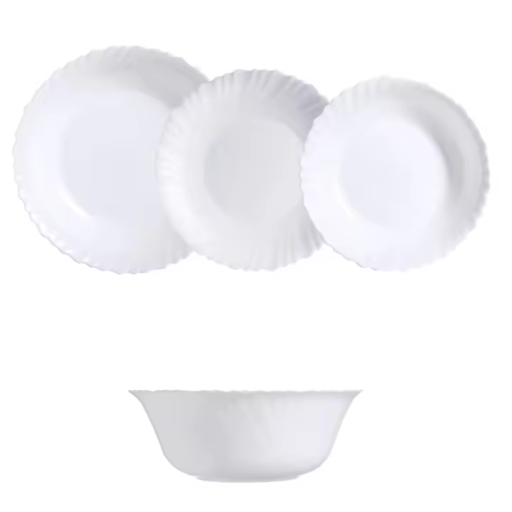 Luminarc Feston Vajilla Vidrio Opal 19 Piezas Blanca - 1
