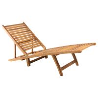 vidaXL Tumbona de madera maciza de teca Sillas de Exterior Ideal para jardín, playa, piscina, terraza Tumbona Piscina Tumbonas Playa Tumbonas Jardín Exterior - details 1