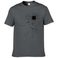 Camiseta De Algodón Para Hombre Verano 2023 Con Diagrama De Circuito Del Procesador CPU Moda Casual Estilo Top Fashion #303 - details 11