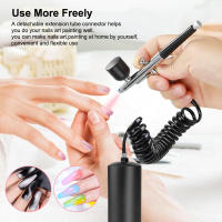 Kit De Aerógrafo Para Uñas Con Compresor Portátil Para Pintura De Galletas Y Artesanías Herramienta De Belleza Multifuncional Metálica Recargable Por USB - details 6