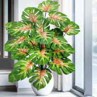 Planta Artificial De Monstera 60-100cm (39.4 Pulgadas) Árbol De Palma Falso Hoja De Tortuga Verde Para Decoración De Hogar Jardín Habitación Oficina - details 20