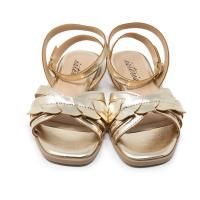 ISTERIA 24109 055 Sandalias planas de Mujer  SANDALIA HOJAS CORREA TOBILLO ORO - details 1
