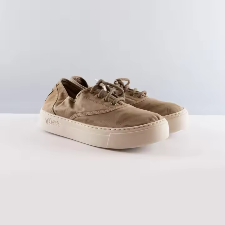 Zapatillas Natural World Mujer Efecto Desgastado Cierre Elástico y Cordones - 1