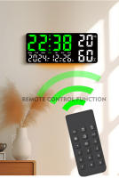 Reloj De Pared Digital Con Luz Atmosfera Y Control Remoto Mostrador LED Grande Multifuncional Con Alarmas Y Display De Temperatura Y Humedad - details 4