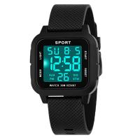 Reloj Deportivo Digital Para Hombre YIKAZE Negro Resistente Al Agua 3Bar Reloj Militar Con Alarma Y Cronómetro Pantalla LED Reloj De Pulsera Electrónico - details 14
