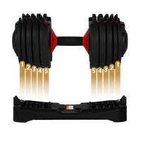 48kg Mancuerna Ajustable,Pesas y Mancuernas,Mancuernas Cortas Ajustables,15 Niveles de Peso,Ajuste Rápido Ajuste Con Una Sola Pulsación,Juego de Mancuernas con Discos de Pesas - details 5