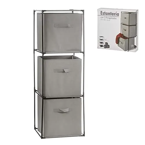 DAMDAM GO   Estanteria con 3 Pongotodo, 3 estantes para Ropa Sucia, Muebles Auxiliares para almacenaje de Toallas - 1