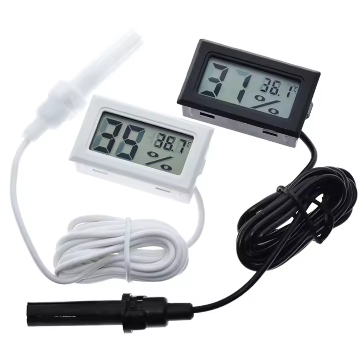 Termómetro Y Higrómetro Digital Mini LCD Precisión Alta Para El Hogar Incubador Acuario Medidor De Humedad Y Temperatura 1PC - 1