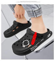 Sandalias Transpirables Para Hombre Y Mujer Pantuflas De Hogar Moda Exterior Zapatillas De Jardín Pareja Zapatos De Agua Negro Blanco - details 14