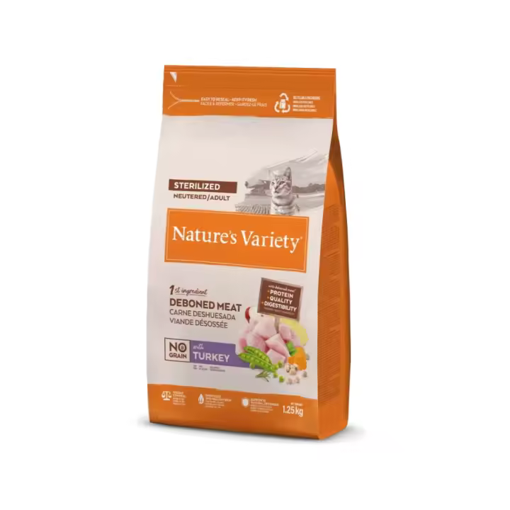 NATURE´S VARIETY - No Grain (Adult Sterilized Turkey) - Pienso Seco de Pavo para Gatos Adultos Esterilizados - 1