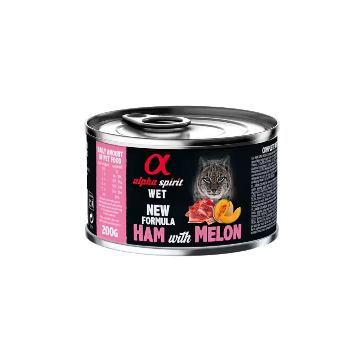 Alpha Spirit Húmedo Lata Gatos 200 Gr Jamón Con Melón 200 Gr - 1