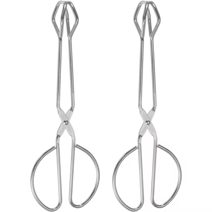 2 pinzas de acero inoxidable de 10 pulgadas para barbacoa, pinzas para cocinar pan y barbacoa - 1