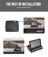 Cámara De Visión Trasera Para Coche KTYDKP Con Monitor Plegable Para Parkings Y Camión Pantalla HD De 4.3 Pulgadas Instalación Fácil Ángulo De Visión 170° - details 9