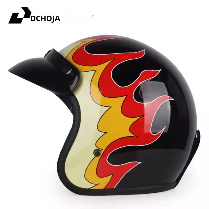 Nueva Bicicleta De Motocicleta 2023 Sombrero De Motocicleta De Cuero Clásico Retro Certificado 3C Para Bicicleta De Arena Y Scooter - 1