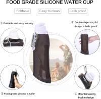 Botella de Agua plegable ultraligera Y a prueba de fugas de 501 ml para Deportes. - details 0