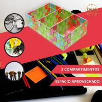 A&M MARBELLA - Cesta de almacenamiento trenzada multicolor , Organizador universal 32x21x10 , caja para organizar generica - details 1