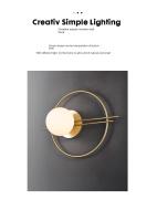 Lámpara De Pared LED Moderna Dorada/Negra Luz De Pared Creativa Para Dormitorio Y Sala De Estar Instalación En Pared Incluye Bombilla - details 1