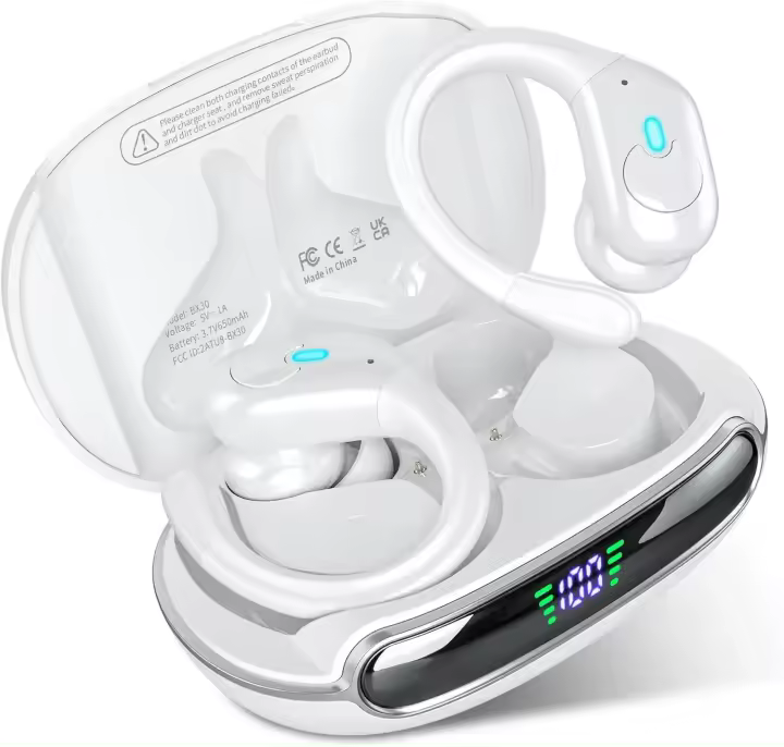 Auriculares Bluetooth TWS Inalámbricos Con Pantalla LED Micrófono De Reducción De Ruido Impermeables Para Deporte Y Oficina - 1