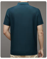 Camiseta De Verano De Seda Helada Con Manga Corta Absorbente De Sudor Color Sólido Top Ligero Con Cuello Redondo Gran Tamaño - details 27