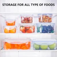 MAXHOME-SET 3 Envases Reutilizables Recipientes de Plástico Alimentos con Tapas Herméticas, Sin BPA y 100% a Prueba de Fugas, Aptos para Lavavajillas, Congelador y Microondas ,0.4-1.5L - details 3