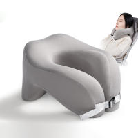 Almohada De Viaje En Forma De U De Memoria Puro Soporte Cervical Para Sueño En Avión Oficina Siesta Almohadas De Cuello - details 0