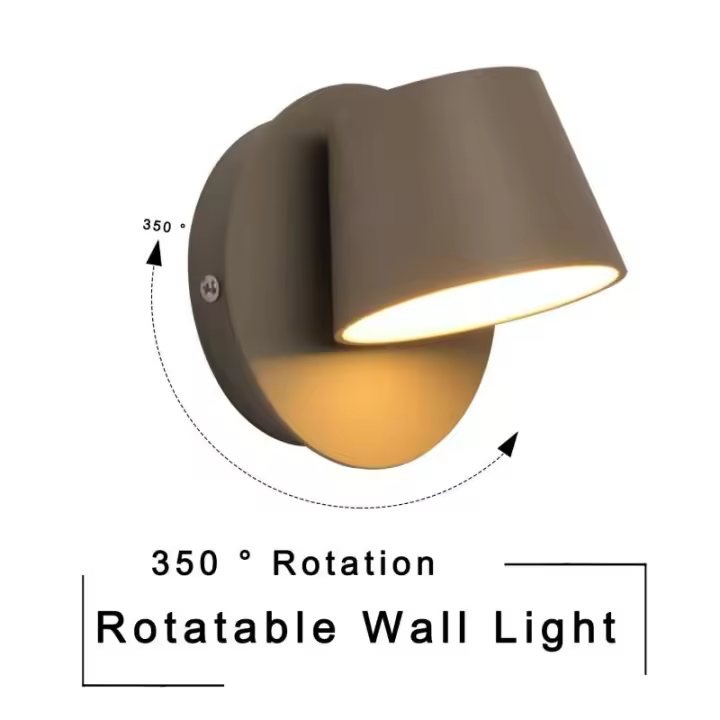 ALPINALUZ Aplique de Pared LED con Foco Orientable 6W, 2700K Luz Cálida de Lectura en Aluminio, Diseño Nórdico Moderno - 1