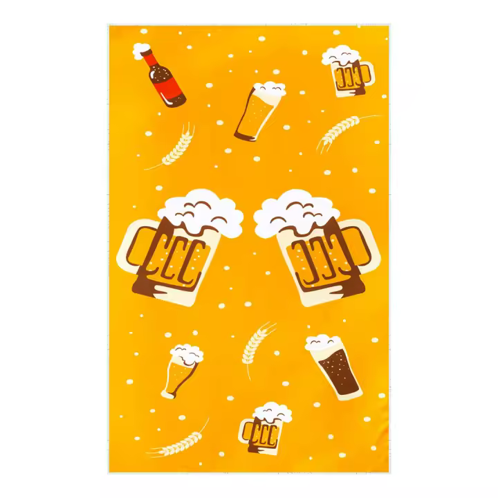 Toalla de Playa Grande,Toalla para gimnasio y piscinas, 100 X 160 cm, 100% Poliéster, Ultra-ligera y Secado rápido, Toalla de Camping con diseño original "Beer" - 1