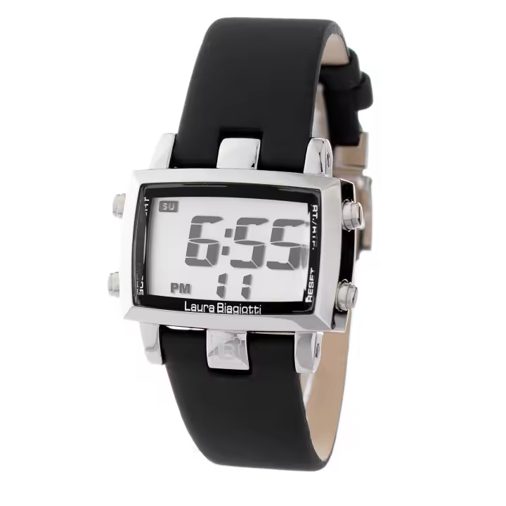 LAURA BIAGIOTTI Reloj Digital para Hombre de Cuarzo con Correa en Cuero LB0015M-02 - 1