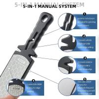 Afilador De Cuchillos 5 En 1 Con Barras De Diamante 400/1000 Herramienta Multifuncional Para Cocina Tungsteno Cerámica Pulido Doble Cara Piedra De Afilado - details 2