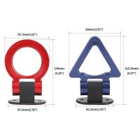 Adornos De Remolque Para Coche Diseño De Anillo De Carreras Decoración De Auto Simulación De Remolque Ante Y Trasero Material ABS Plástico - details 3