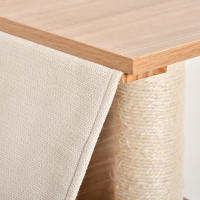 PawHut Estantes de Pared Gatos Escaleras de Tela para Gatos con Plataformas y Postes Rascadores de Sisal Centro de Actividades de Escalada 129x40x31,5 cm Marrón Claro - details 5