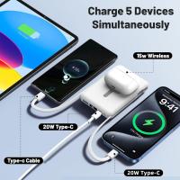 Azmuth para Magsafe Powerbank, 10000mAh Magnético Bateria Eterna Carga Rápida, Inalámbrico Cargador Bateria Portátil Power Bank with Pantalla LED USB-C para iPhone 16/15/14/13/12 Series - details 6