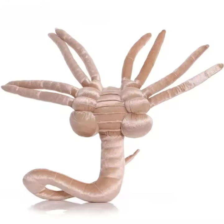 Muñeco De Peluche Alienígena Xenomorfo De 50cm Y 115cm Para Regalo De Halloween Decoración De Peluche Facehugger Y Chestburster De Tela Suave Y Relleno De Algodón PP - 1