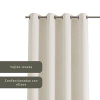 Bloom Store -Cortina Confeccionada de Loneta Beige 140x260cm para una Decoración Sofisticada y Elegante - details 3