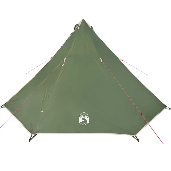 vidaXL Tienda de campaña familiar tipi 8 personas impermeable verde - 1