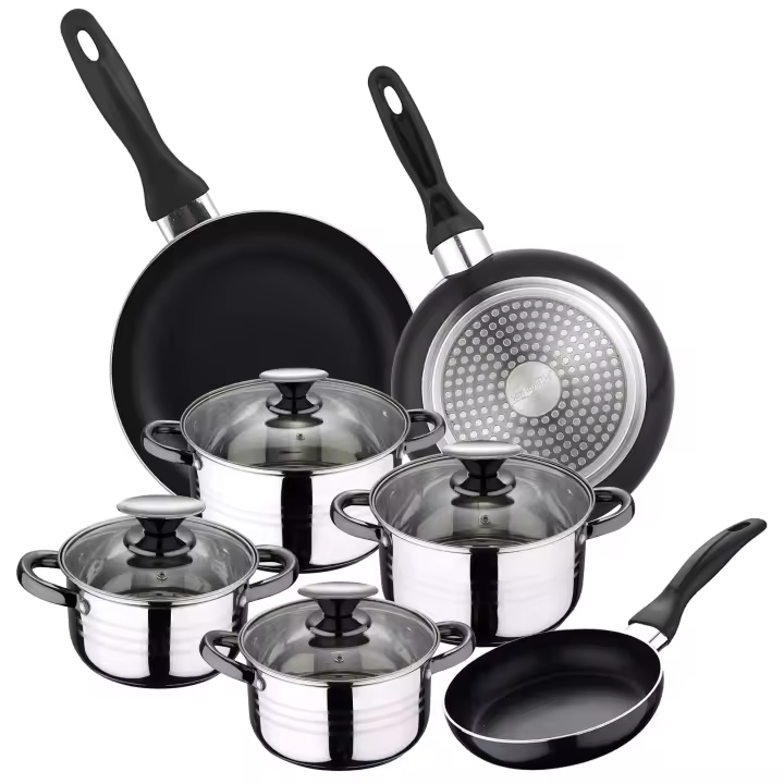 Set de Olla a presión 5 L SIP DUNA + Batería cocina 8 piezas SIP + Set 3 sartenes 16/20/24 - 1