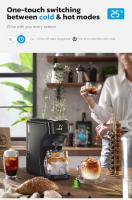 Cafetera de Cápsulas HiBREW H1B 6 en 1, Tanque de Agua de 600 ml, Extracción a 19 Bares de Presión, Modo Frío/Caliente, Indicador LED, para Cápsulas Kcup*/Nes*/DG*/Polvo de Espresso, Negro - details 6