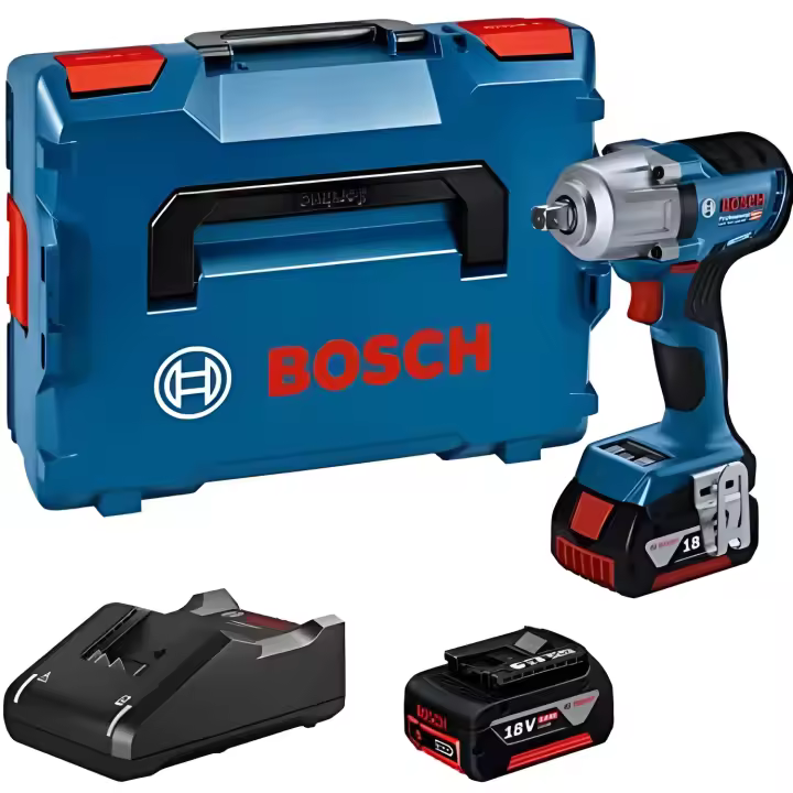 Taladro Inalámbrico Bosch Gds 18v-450pc+2x5,0ah+gal18v-40+lb - Potente y Versátil - 1
