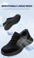 Zapatos De Seguridad Para Hombre Verano Transpirables Ligeros Con Punta De Acero Antipinchazos Suela De Goma Botas Profesionales Para Adultos - details 1