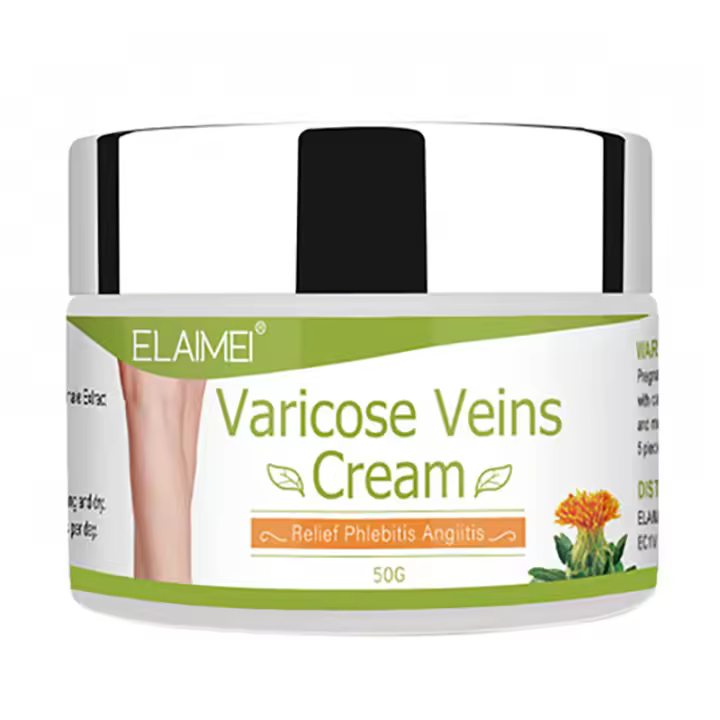 ELAIMEI 50G Varicose Vein Ointment Relieve Pain Bulging Legs Red Blood Streak Repair Vein Cream Herbal Safflower Cream - 1