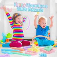Juego De 6 Piezas De Tubos Sensoriales Pop Juguetes Antiestrés Para Niños Y Adolescentes Regalos De Alivio De Estrés Y Deformación Telescopio Para Manos - details 10