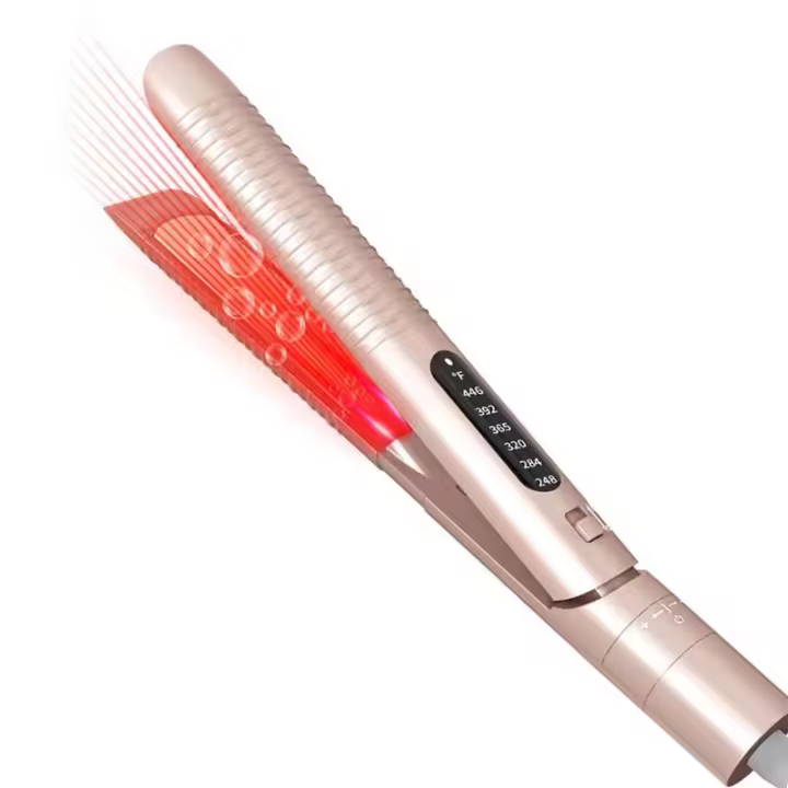 Plancha de pelo de anión infrarrojo profesional portátil, herramientas Spt de cerámica, rápida, alta temperatura, 2 en 1 - 1