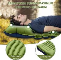 Manta De Dormir Inflable Para Camping De 4 Pulgadas Con Almohada Y Bomba Integrada Para Viajes Senderismo Escalada - details 6